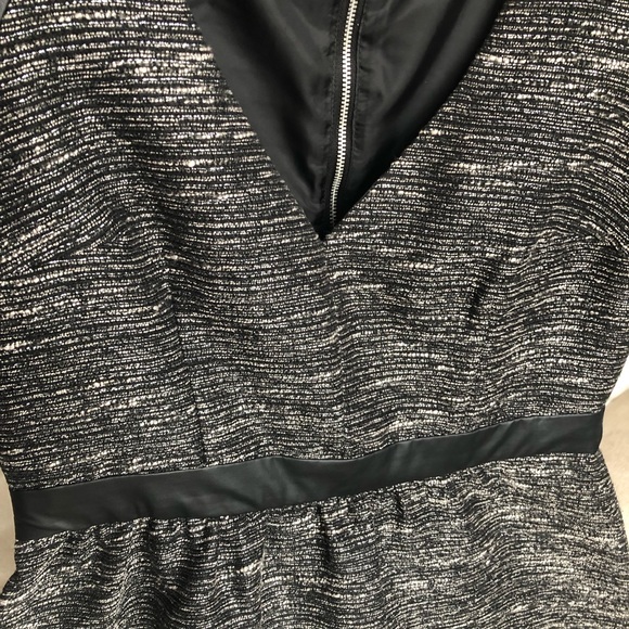 H&M tweed dress with faux leather detail - Picture 2 of 5